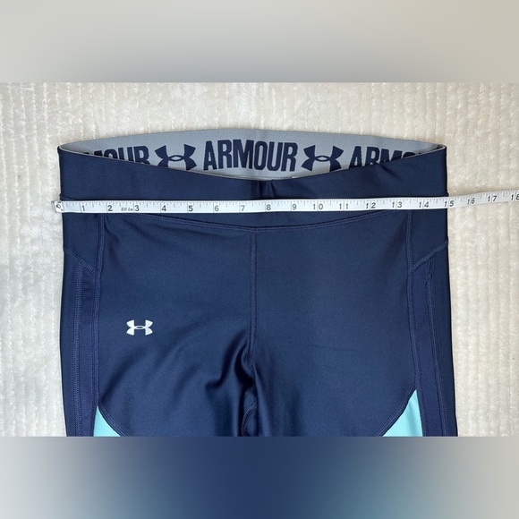 Under Armour Compression Heatgear Leggings Cropped Color Block Women Size Large - Picture 5 of 6